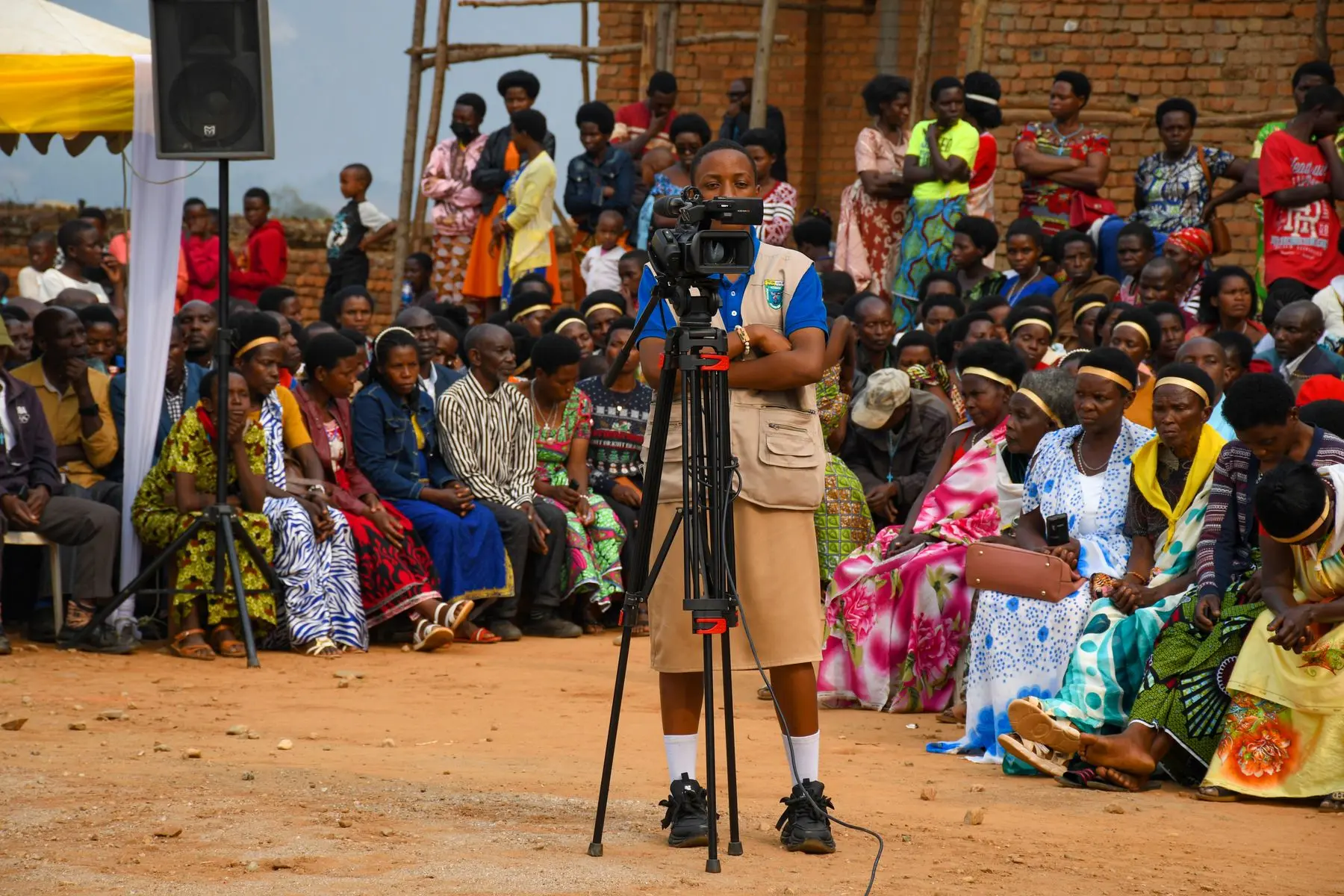 Community members gathered for a public event